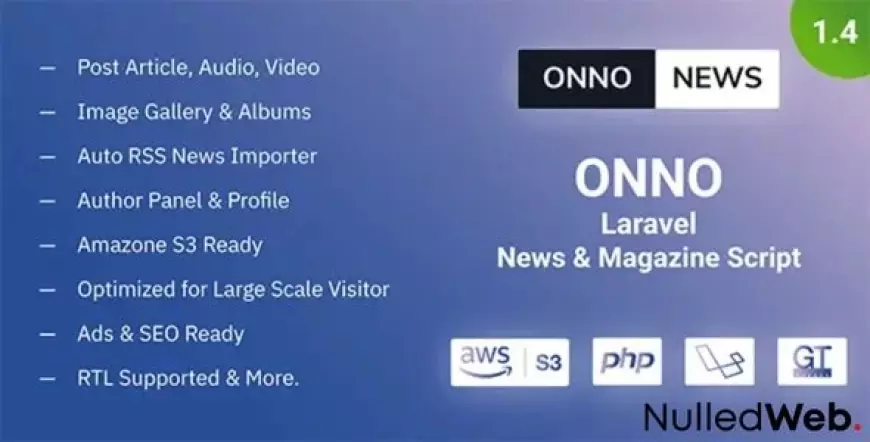 ONNO - Laravel News & Magazine Script v1.4.3